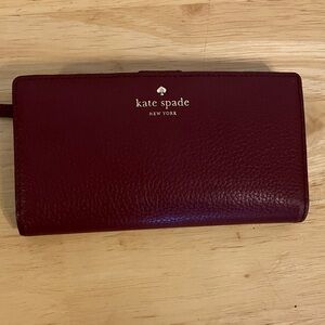 Kate Spade Deep Red Leather Wallet